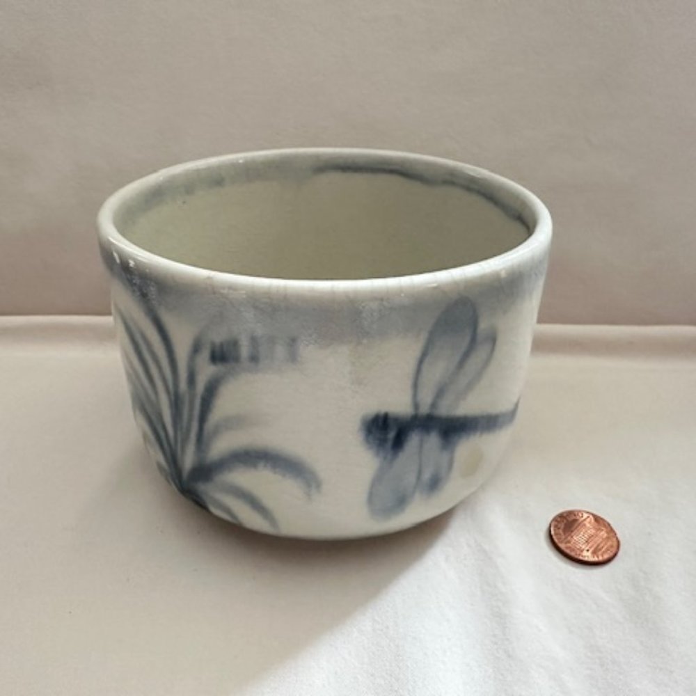 Vintage Flower Dragonfly Bowl - Picture 7 of 7